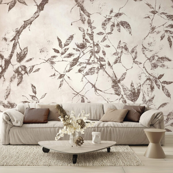 - Zarte Blätter vor einem weichen Hintergrund