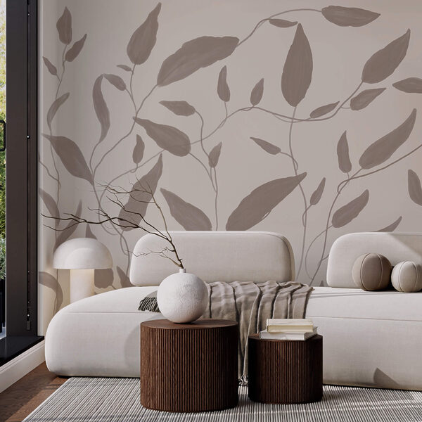 Zeichnung von Blättern auf weißem Hintergrund