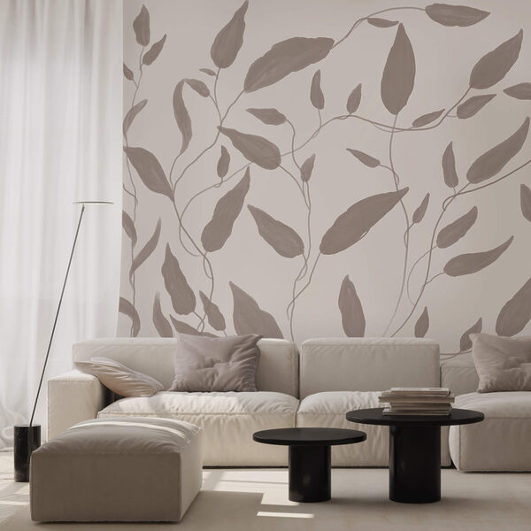 Zeichnung von Blättern auf weißem Hintergrund