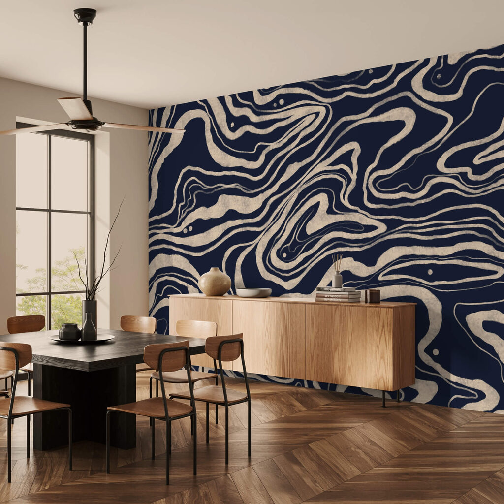 Schwarz-weißes Wirbelmuster