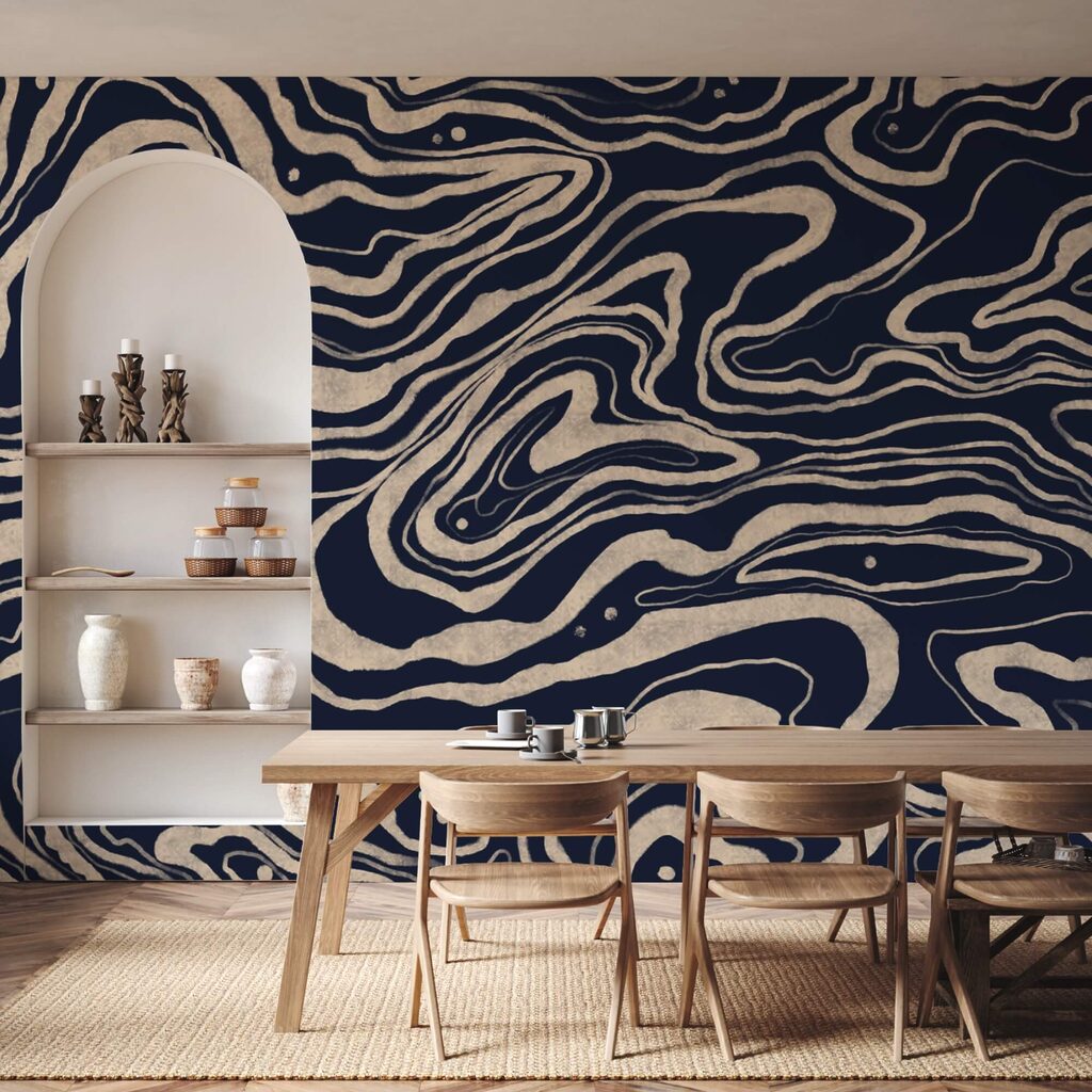 Schwarz-weißes Wirbelmuster