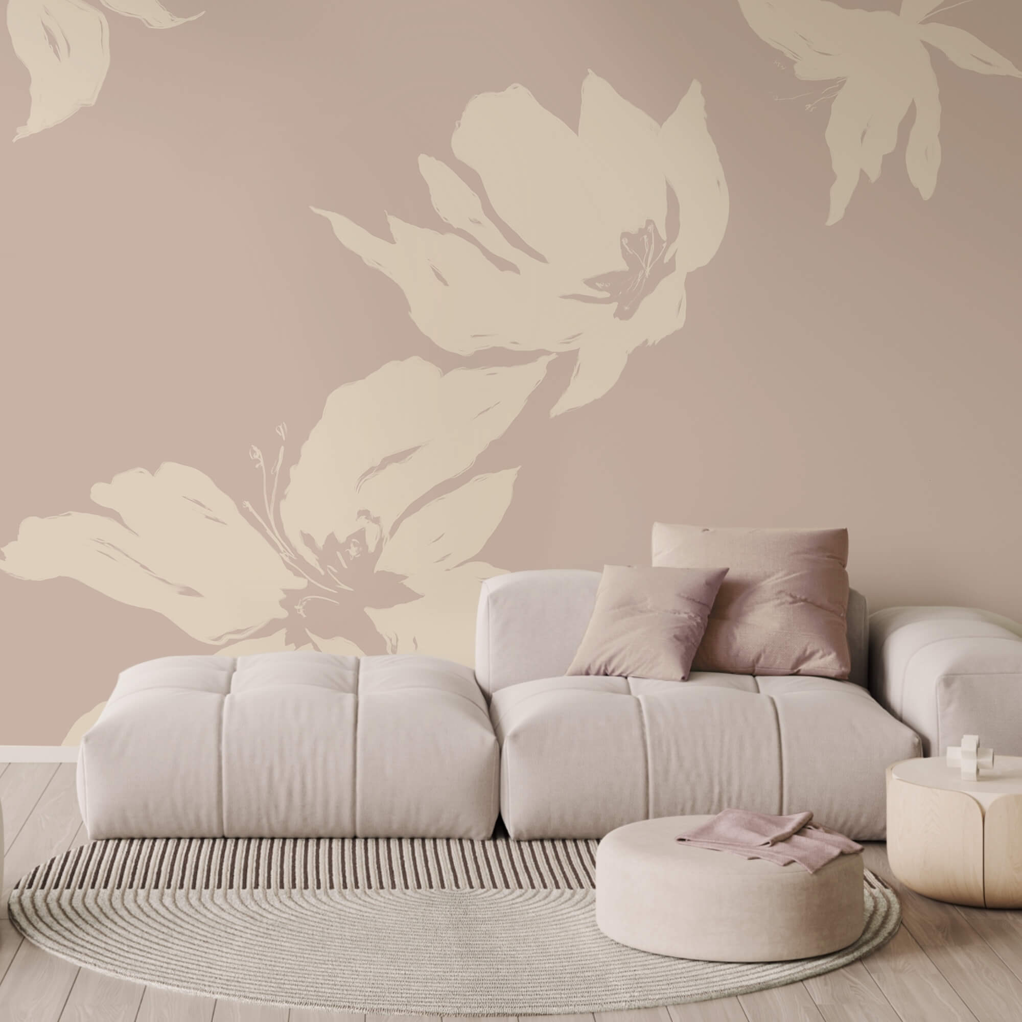 Zarte Blumen auf einem sanften Hintergrund