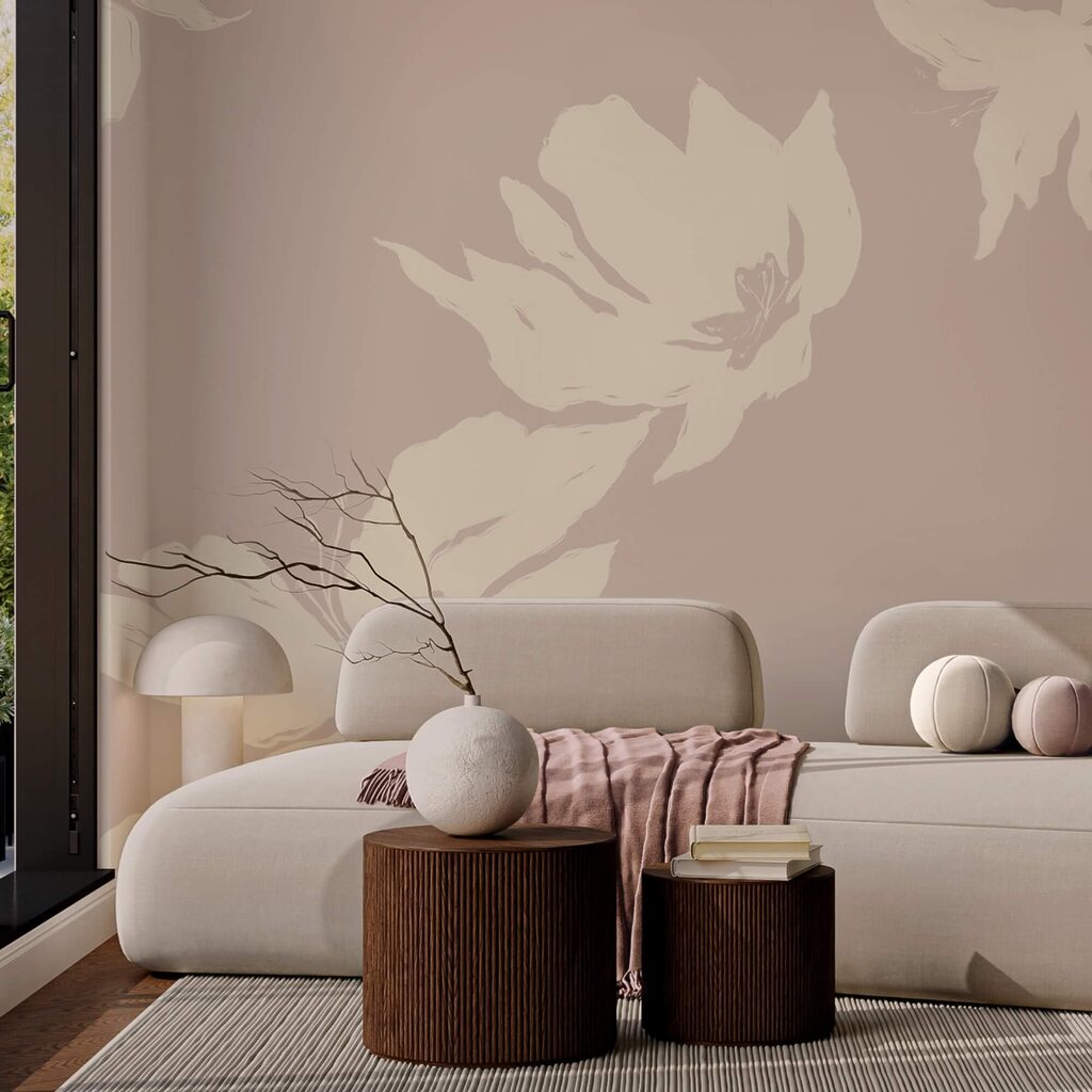 Zarte Blumen auf einem sanften Hintergrund