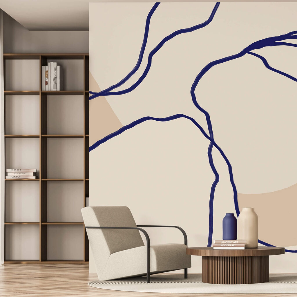 Fließende Linien auf weichem Hintergrund