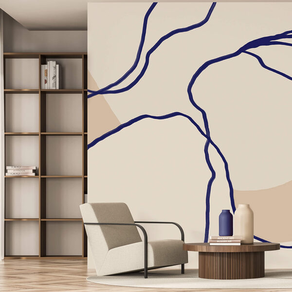 Fließende Linien auf weichem Hintergrund