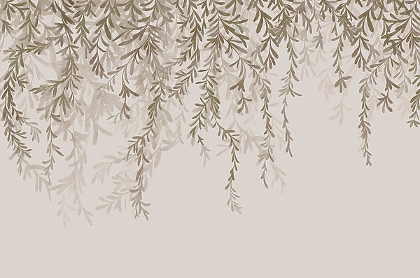 Delicate leaves in soft hues