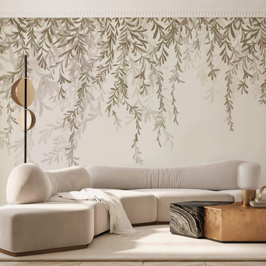 Zarte Blätter in sanften Farbtönen