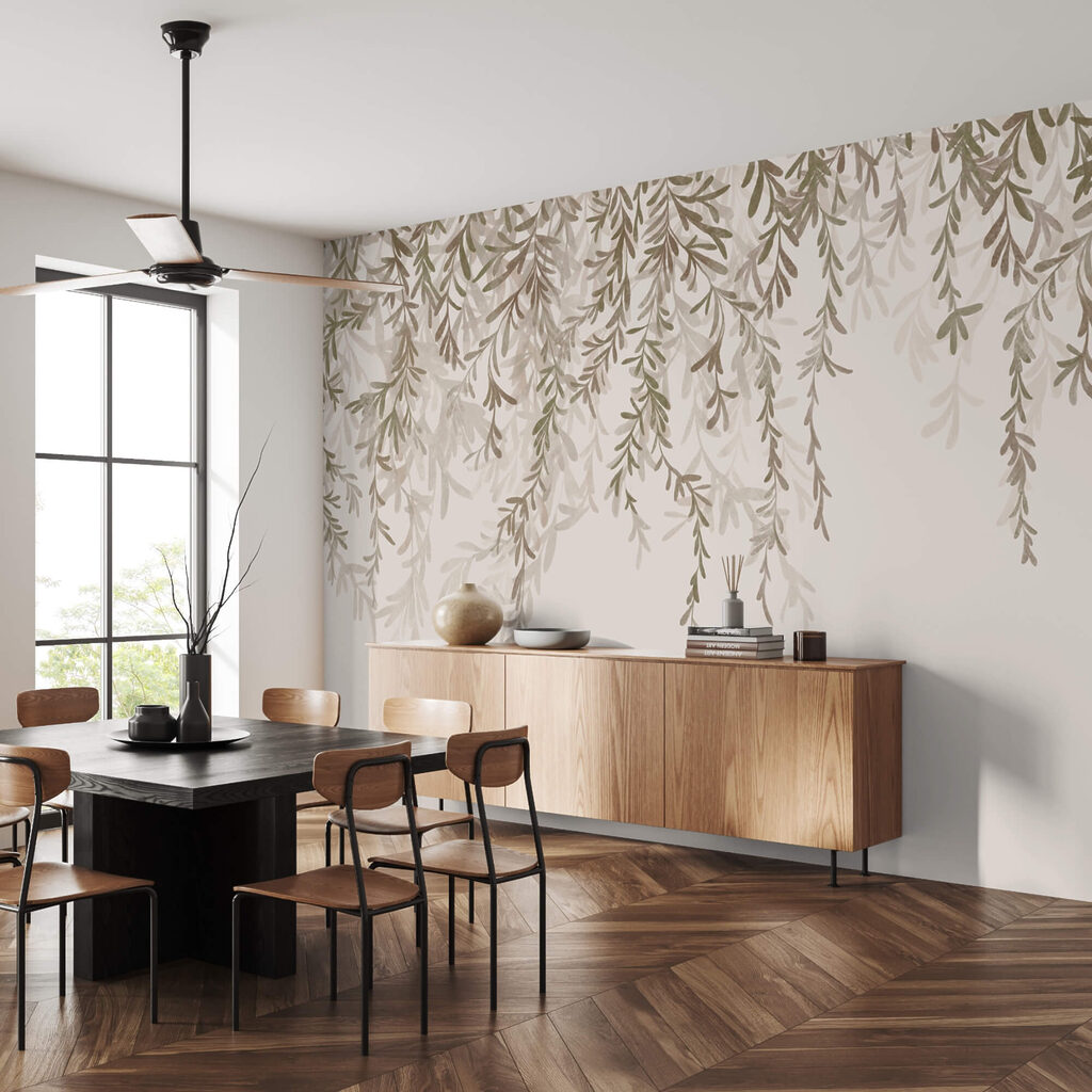 Zarte Blätter in sanften Farbtönen