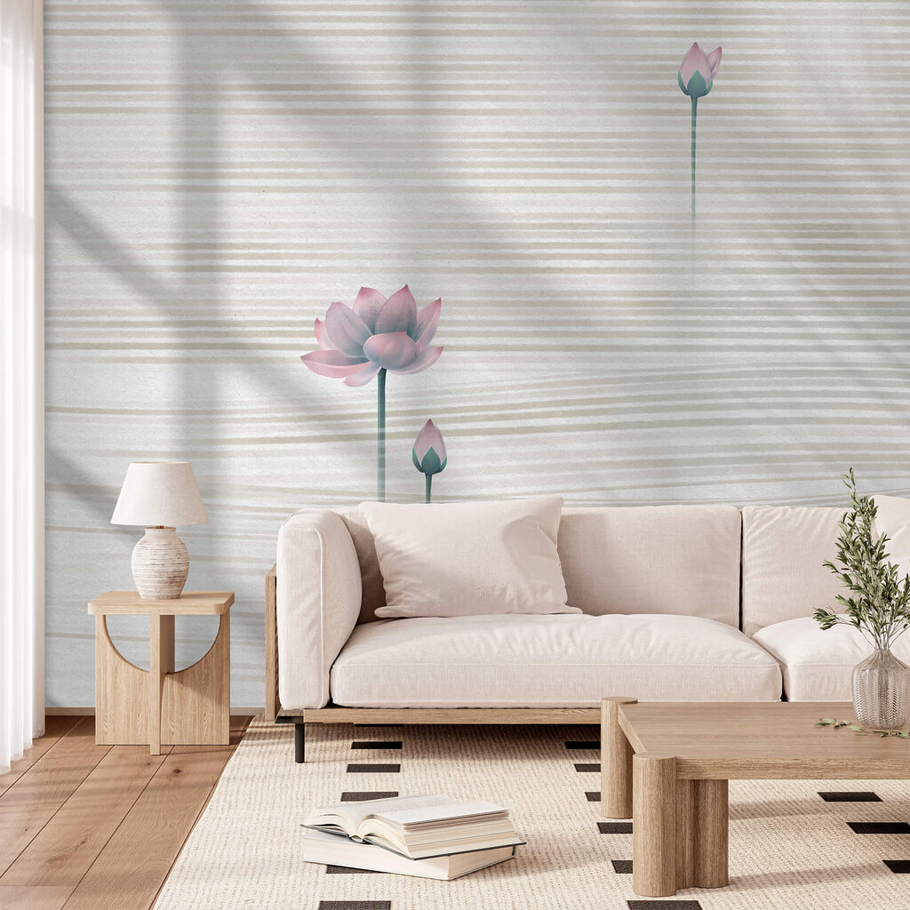 Ruhige Blüten auf sanften Wellen