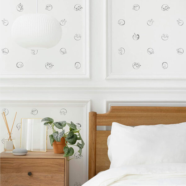 Weißer Hintergrund mit schwarzen Punkten