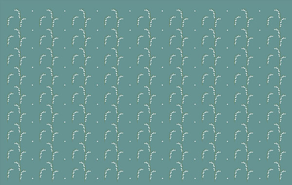 Pattern of white flowers on a blue background