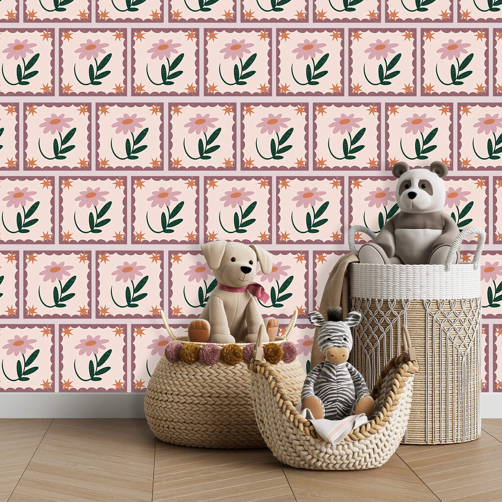 Blumen- und Blattmuster