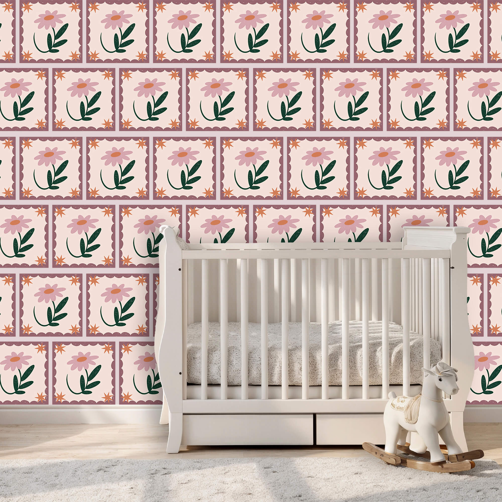 Blumen- und Blattmuster