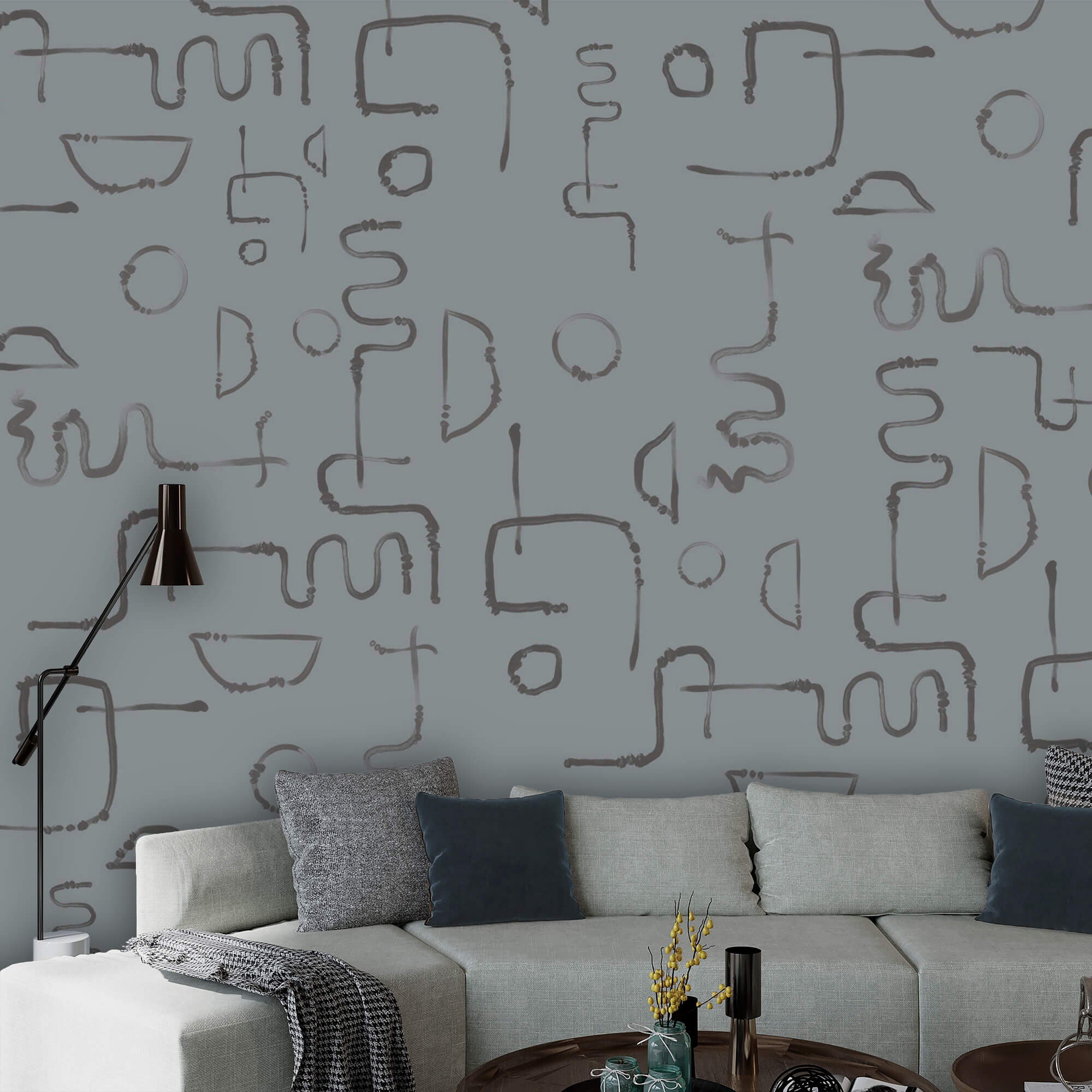 Muster aus Linien und Formen