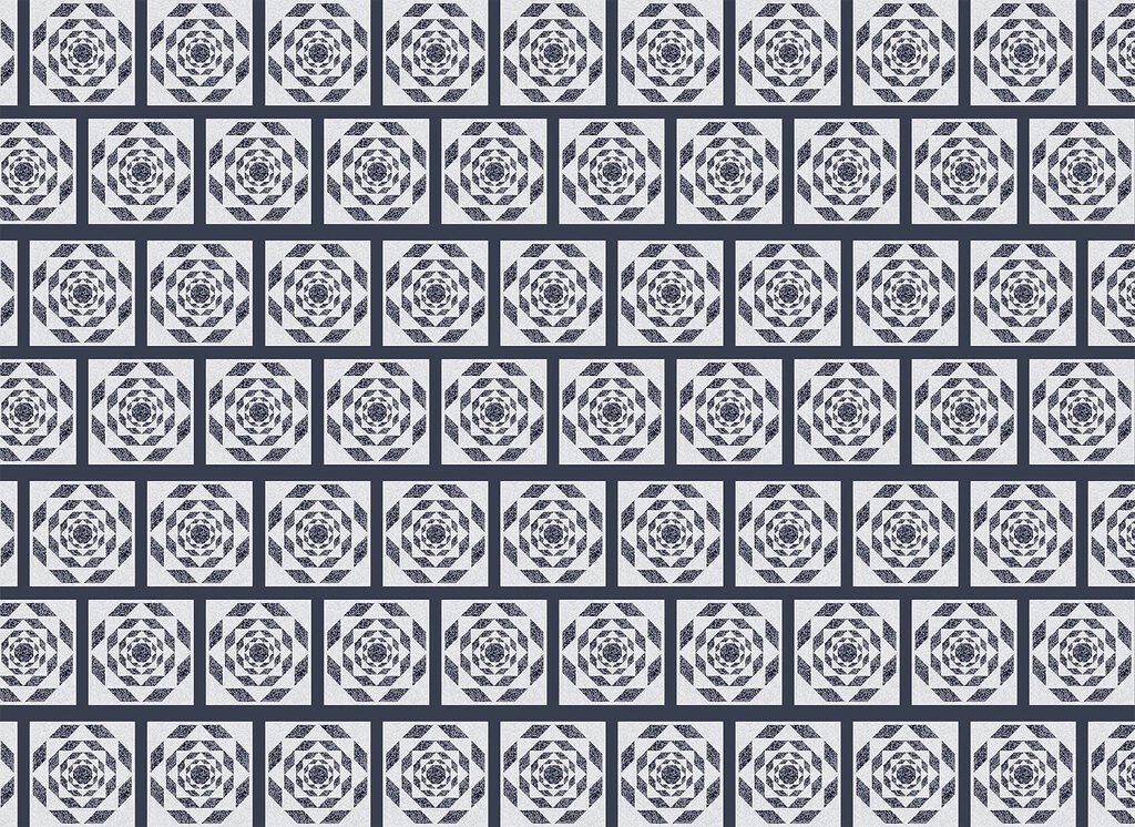 Pattern of squares and a pattern of a flower
