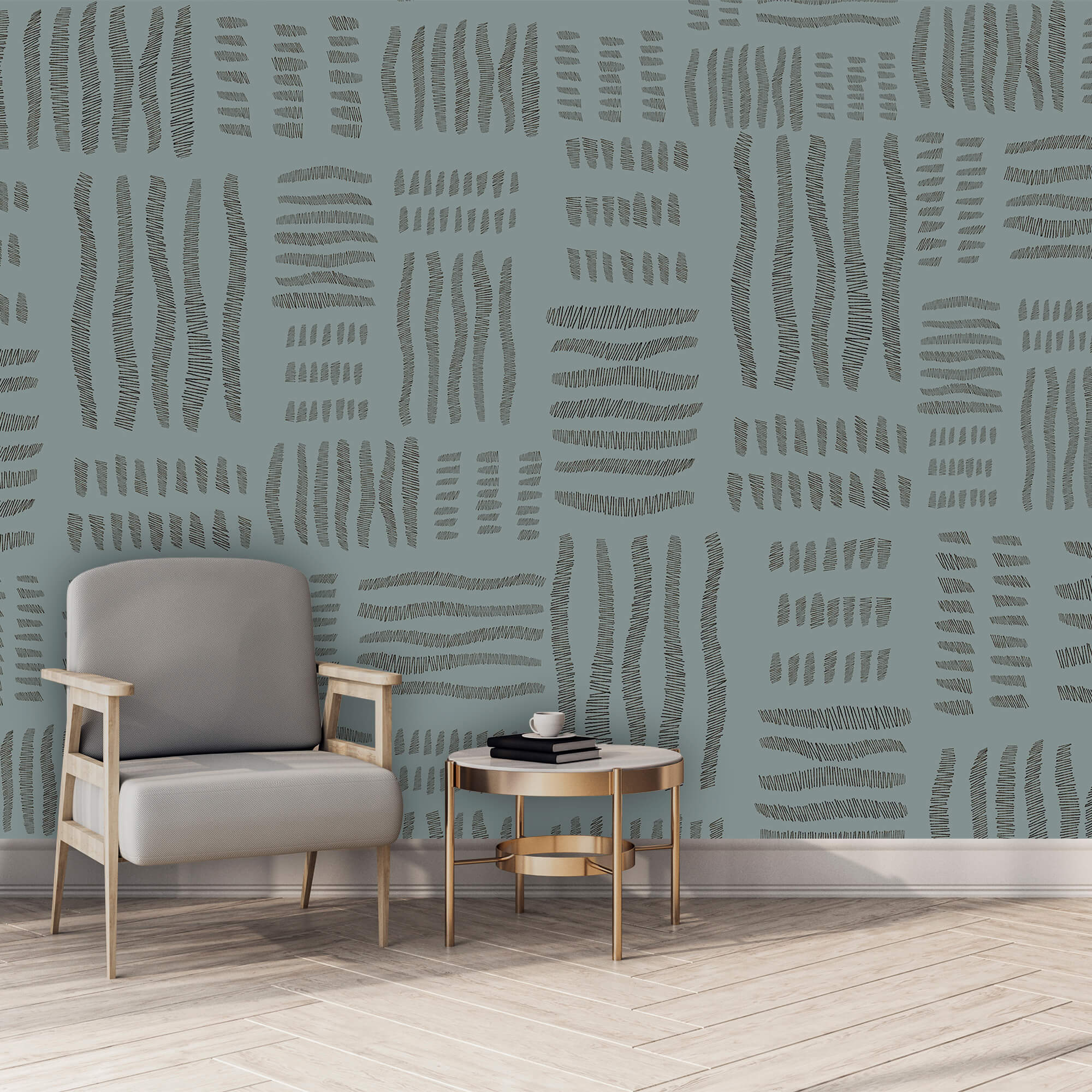 Muster aus schwarzen und weißen Linien