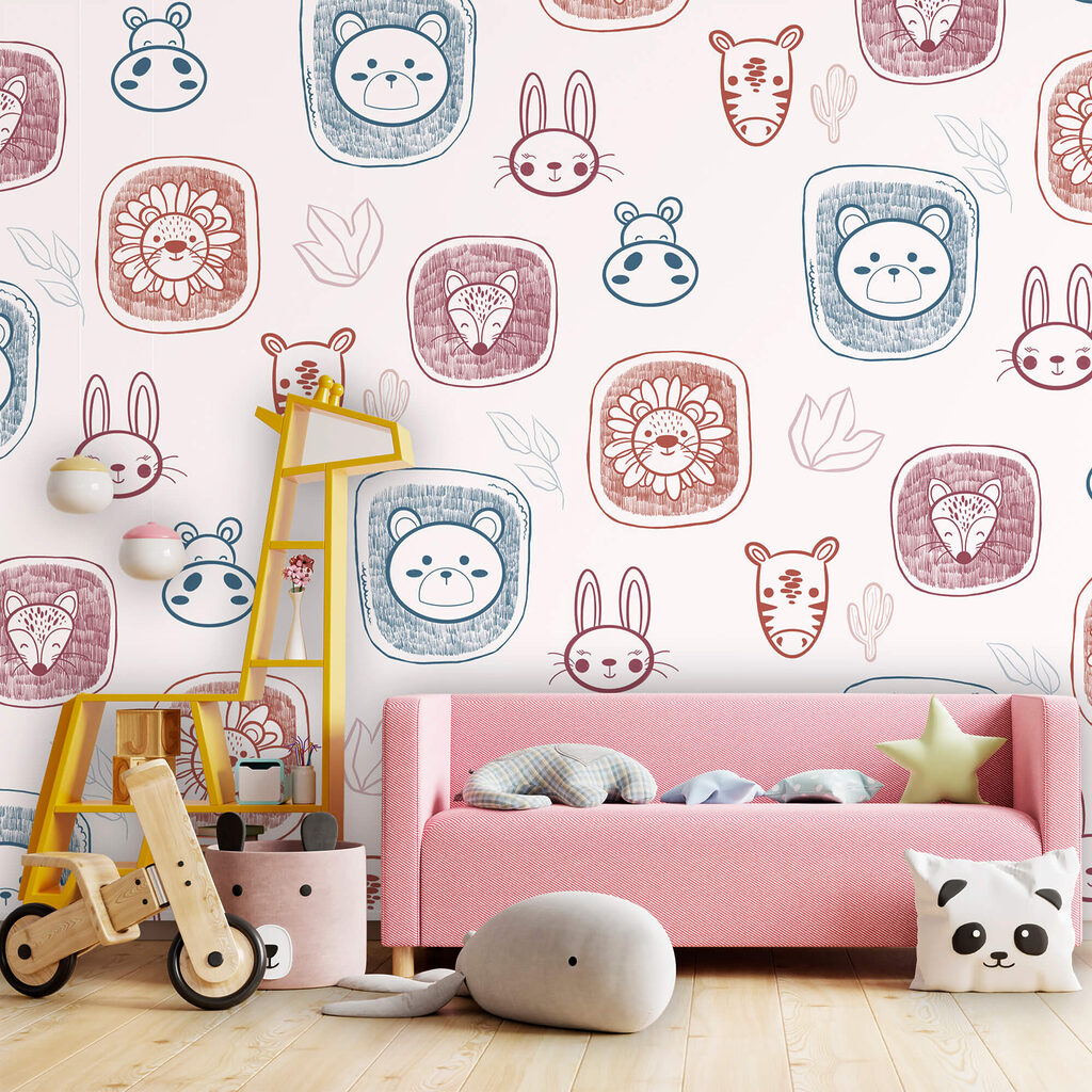 Tiermuster auf weißem Hintergrund