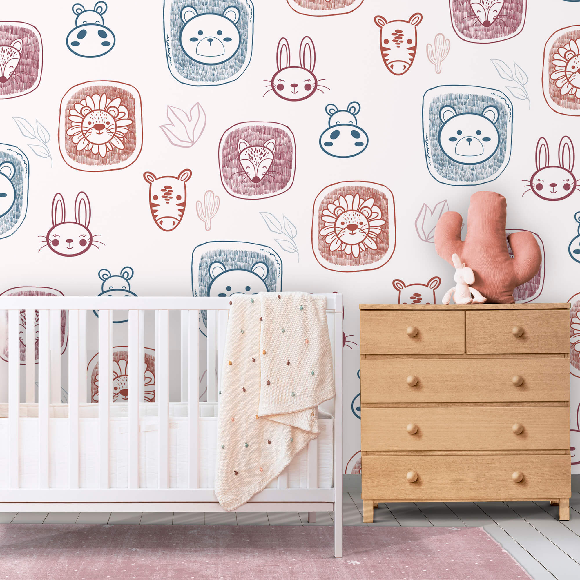 Tiermuster auf weißem Hintergrund