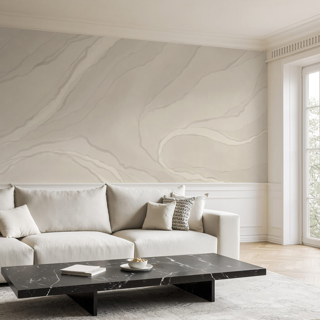 Weiße und graue Oberfläche mit Linien