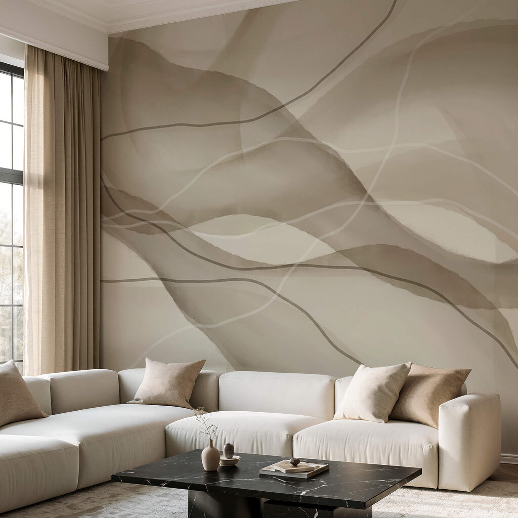 Ruhige Wellen in sanften Erdtönen Ruhige Wellen in sanften Erdtönen