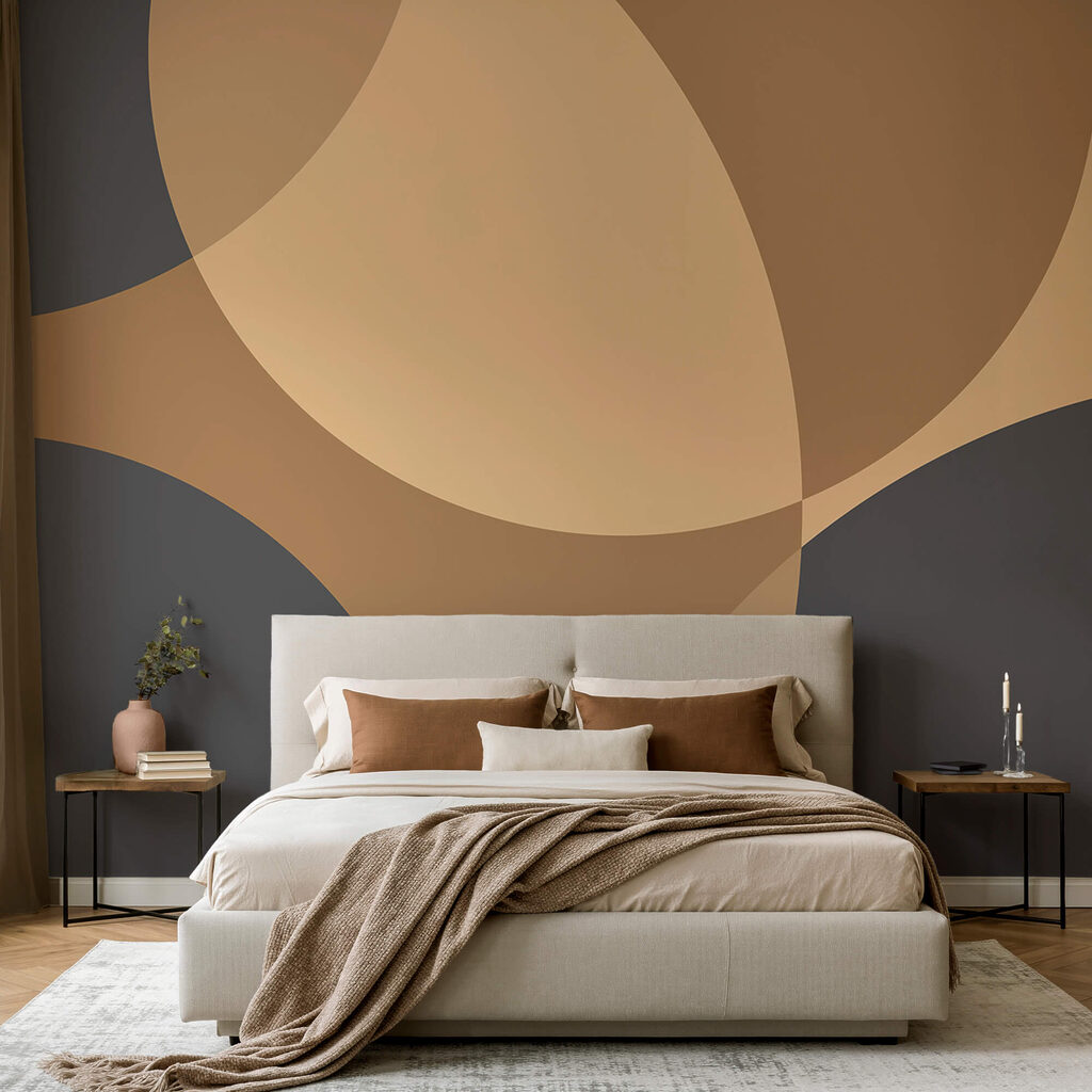 Dynamische Formen in beruhigenden Farbtönen