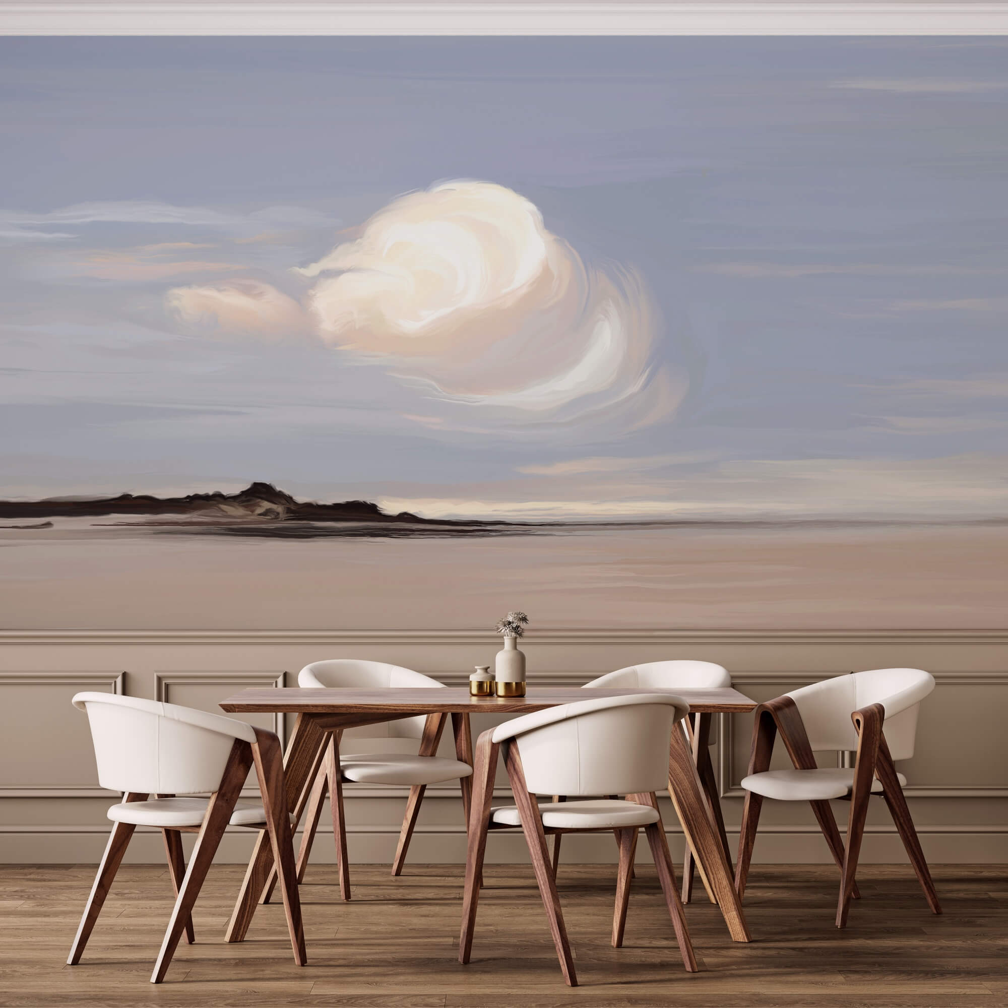 Weiße Wolke am Himmel