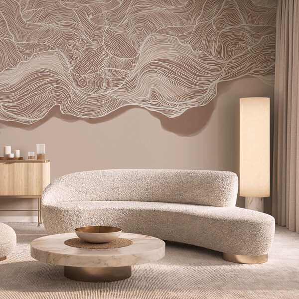 Braunes und weißes Wellenmuster