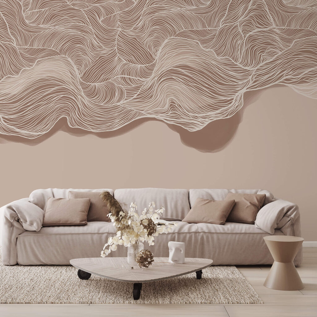 Braunes und weißes Wellenmuster