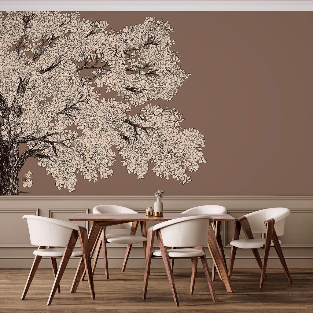 Baum mit weißen Blüten