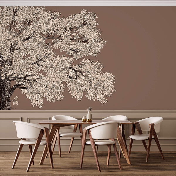 Baum mit weißen Blüten