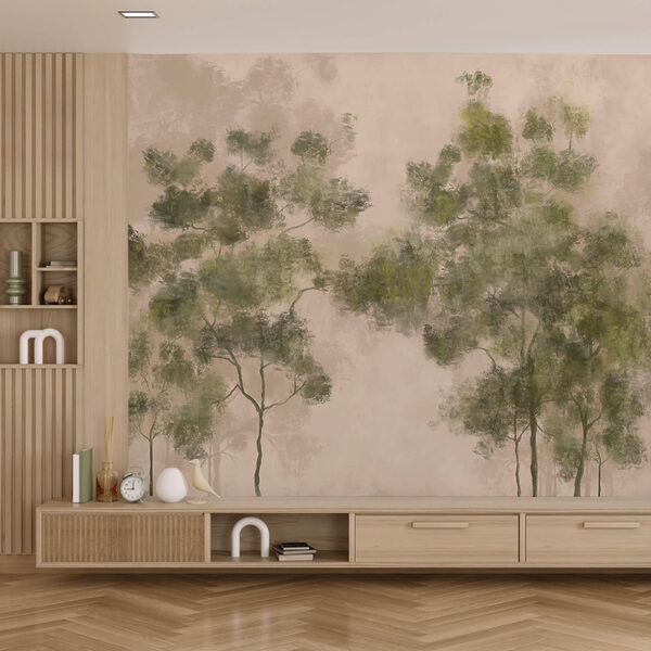 Gruppe von Bäumen mit grünen Blättern Gruppe von Bäumen mit grünen Blättern