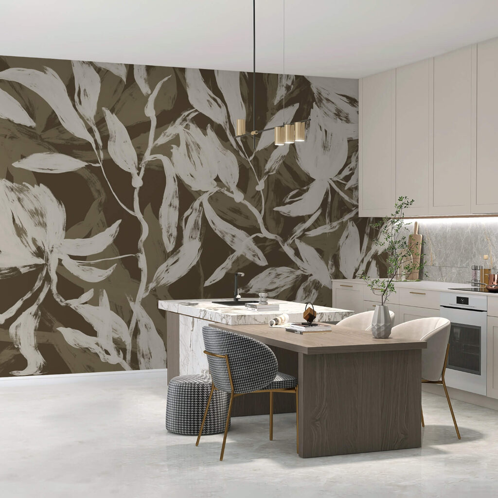 Von der Natur inspiriertes botanisches Musterdesign Von der Natur inspiriertes botanisches Musterdesign