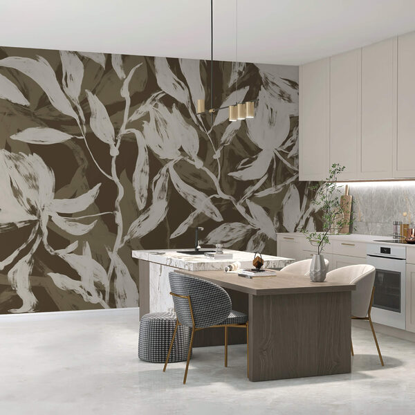 Von der Natur inspiriertes botanisches Musterdesign Von der Natur inspiriertes botanisches Musterdesign