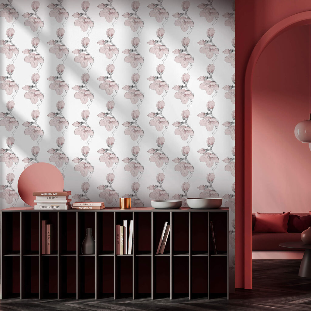 Blumenmuster auf weißem Hintergrund