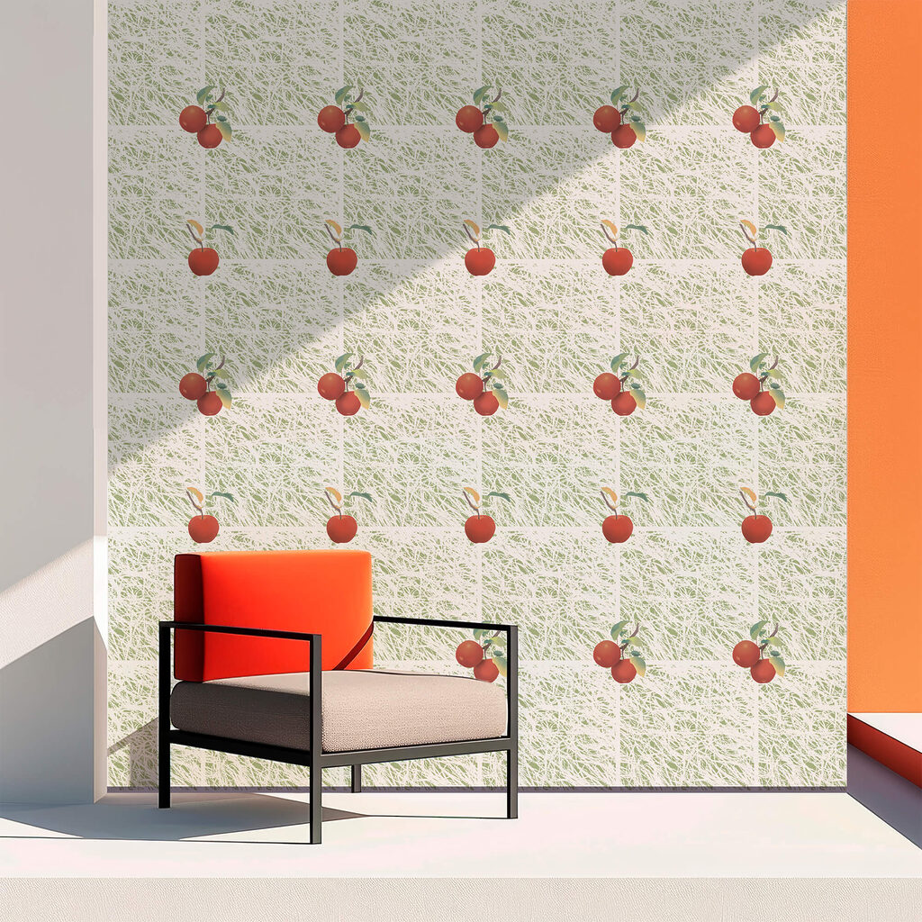 Muster aus roten Äpfeln