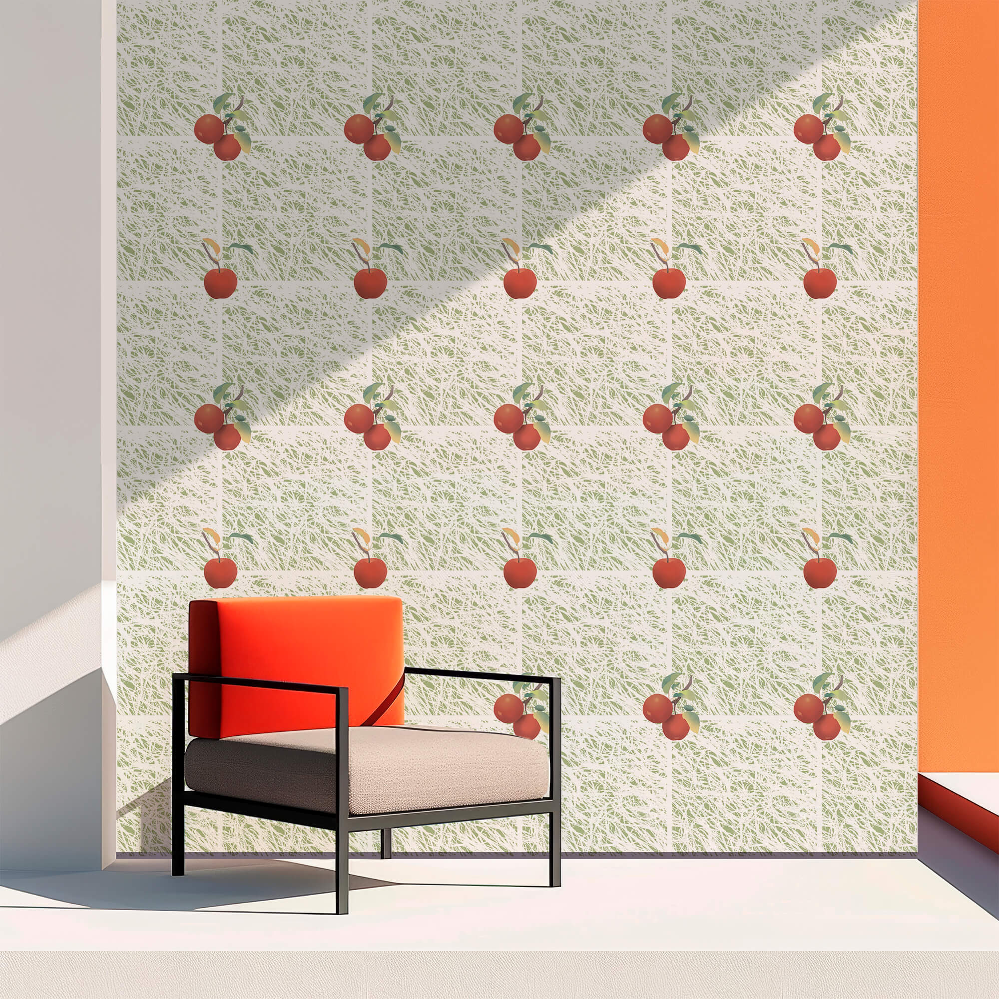 Muster aus roten Äpfeln