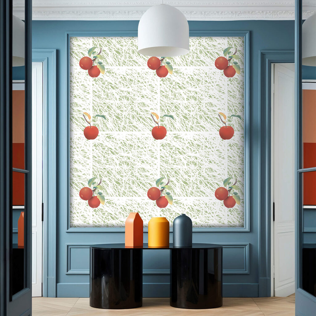 Muster aus roten Äpfeln