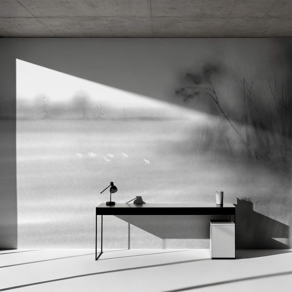 Vögel auf einem Feld Vögel auf einem Feld