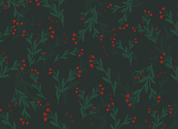 Pattern of red flowers and leaves Pattern of red flowers and leaves