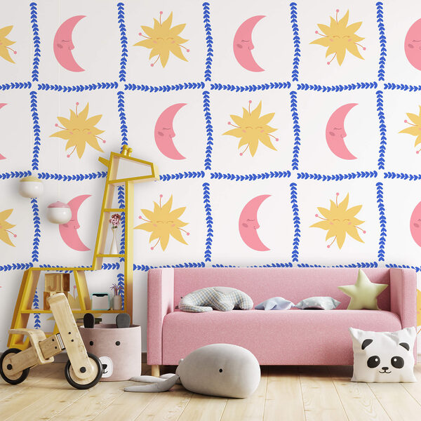 Muster von Sonne und Mond