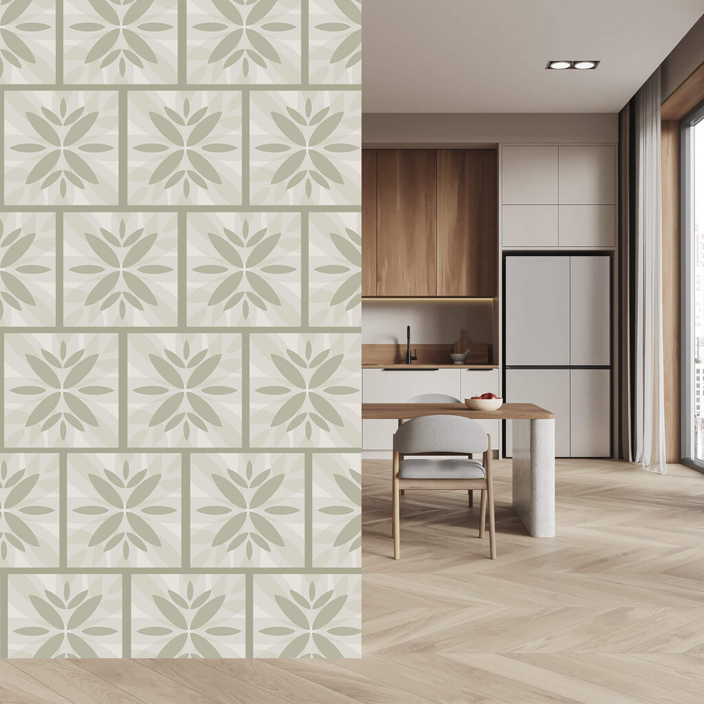 Blumenmuster an einer Wand Blumenmuster an einer Wand