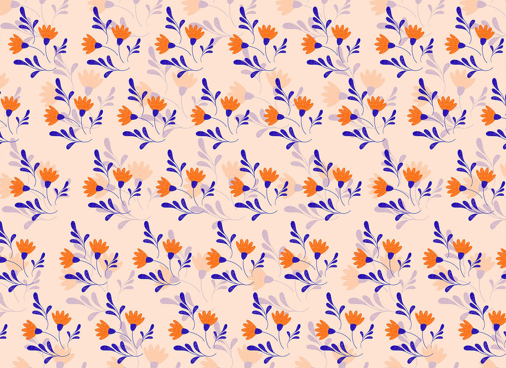 Pattern of flowers and leaves Pattern of flowers and leaves