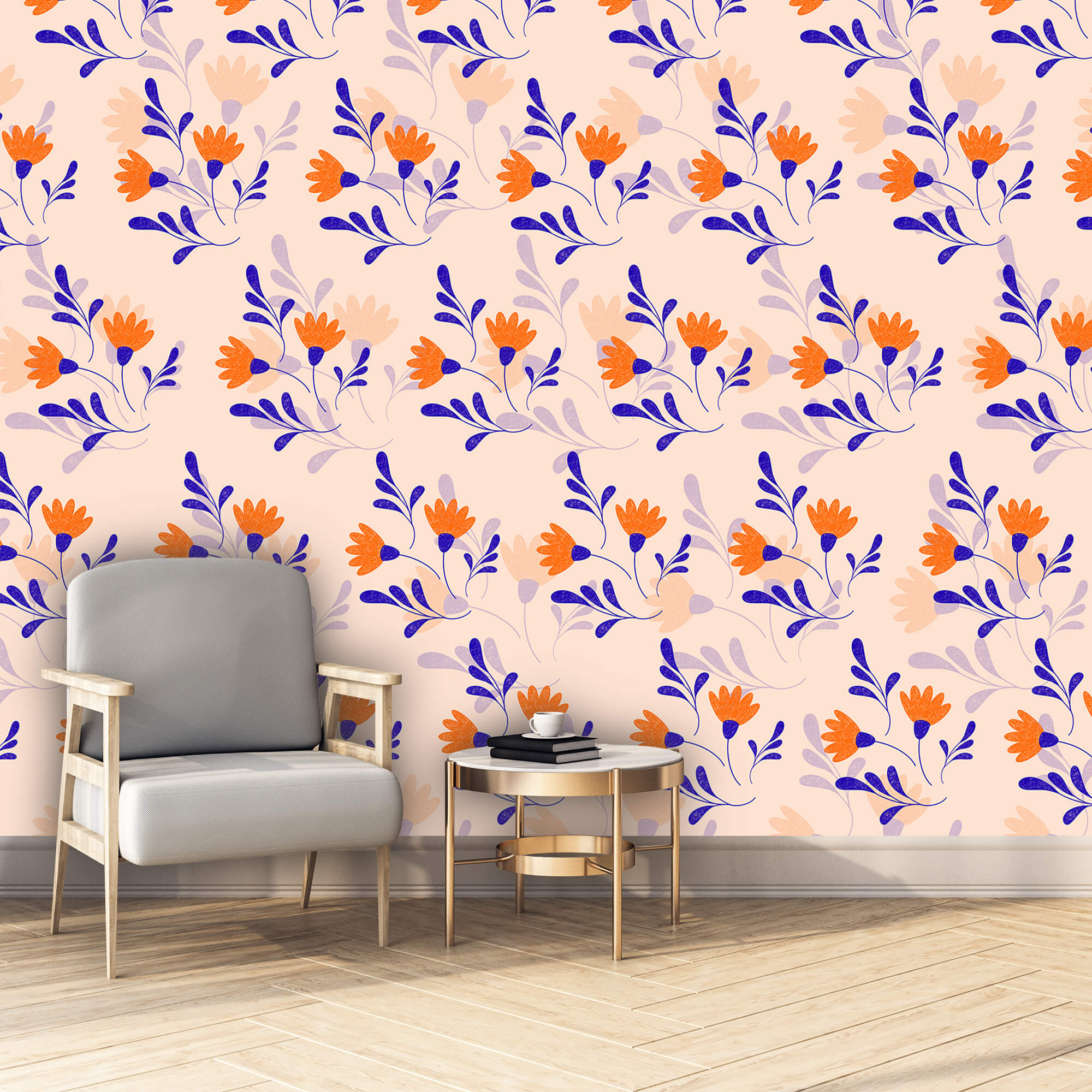 Blumen- und Blattmuster Blumen- und Blattmuster