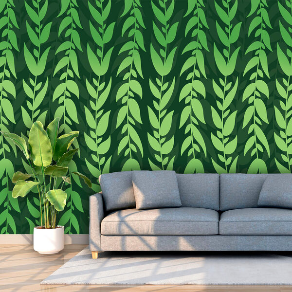 Muster aus grünen Blättern