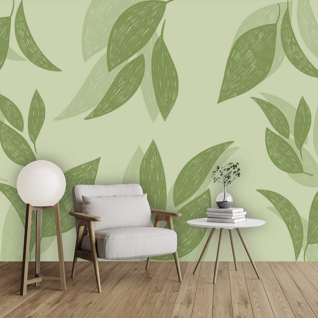 Muster aus grünen Blättern