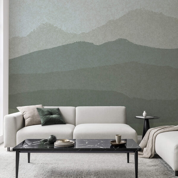 Landschaft aus Bergen und Nebel Landschaft aus Bergen und Nebel