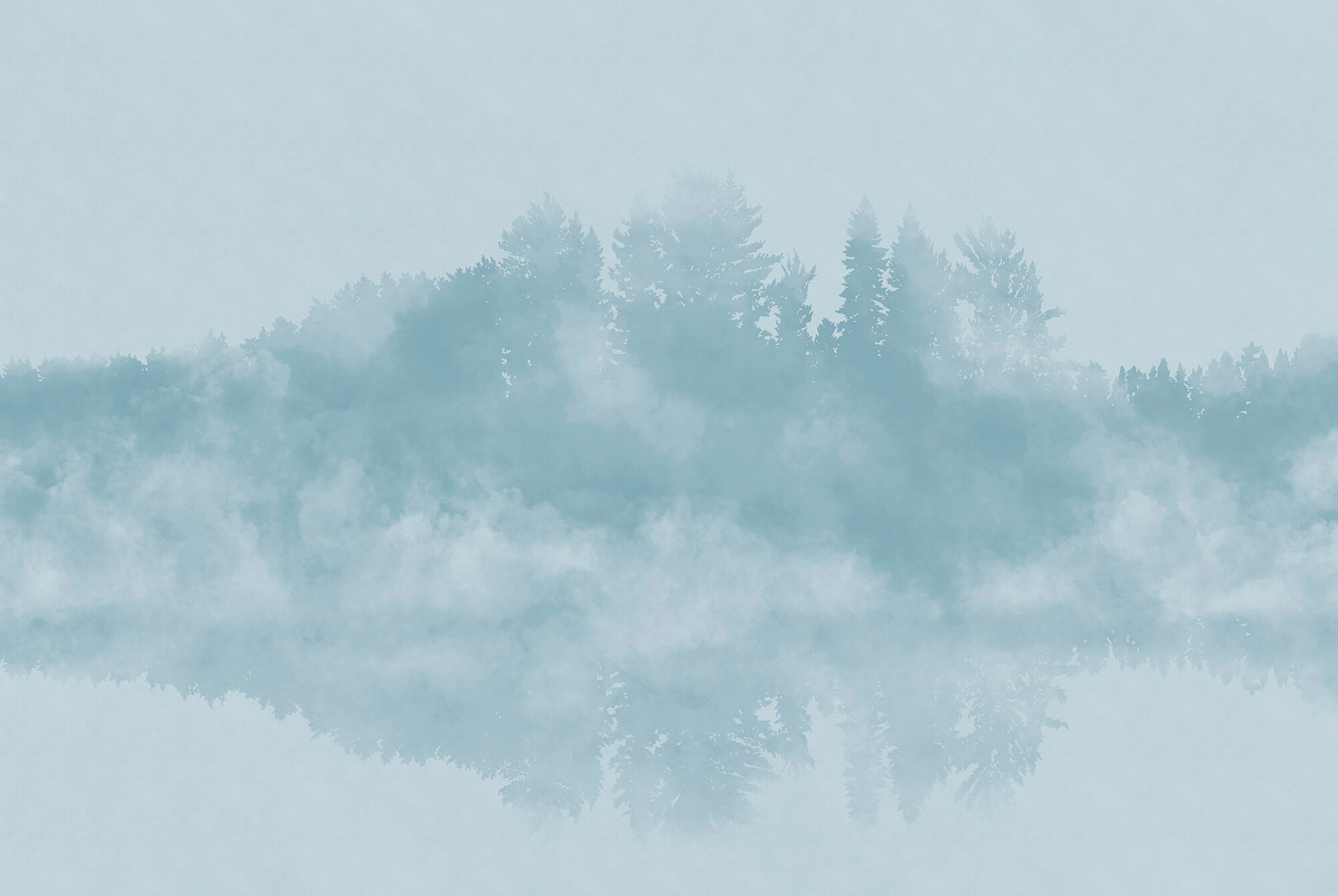 Cloud of smoke and trees