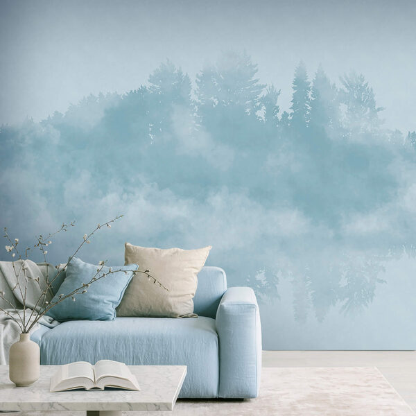 Wolke aus Rauch und Bäumen