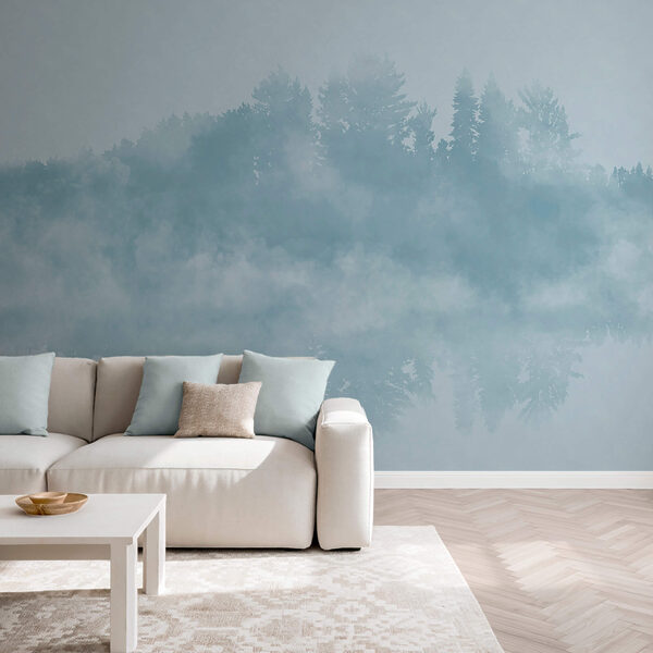 Wolke aus Rauch und Bäumen