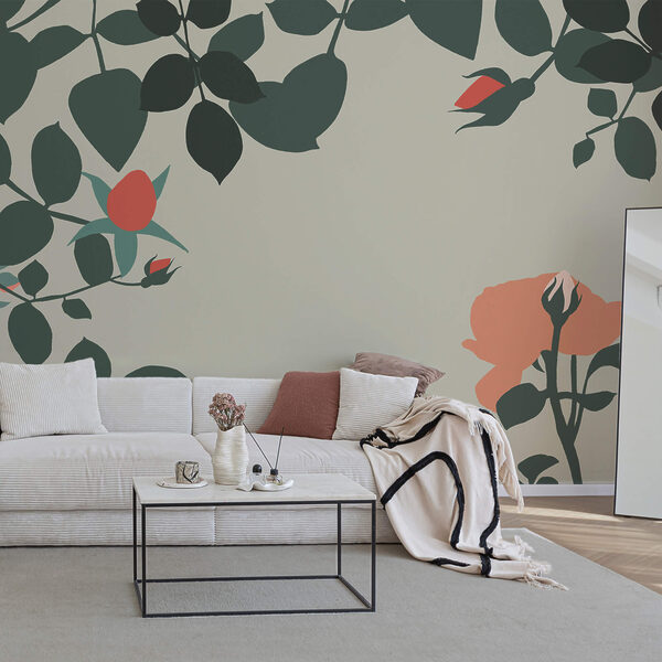 Blumendesign mit lebhaften Farbtönen Blumendesign mit lebhaften Farbtönen